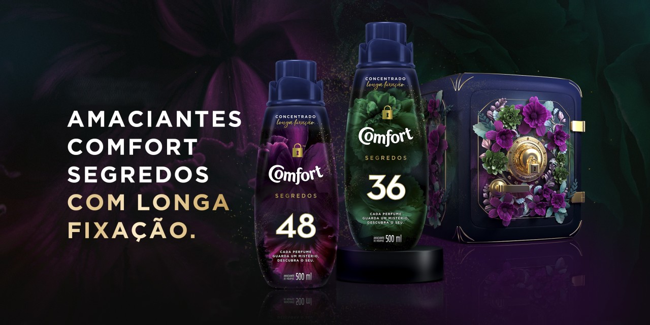 Descubra mais sobre a linha de produtos de lavanderia Comfort Segredos